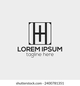 Diseño de logotipo de letra H creativa concepto de plantilla vectorial aislada para ilustración de negocio