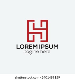 Creative H letter logo design concept isolated vector template for business illustration