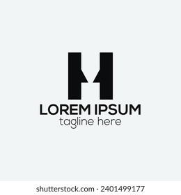 Creative H letter logo design concept isolated vector template for business illustration
