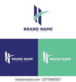 Creative h letter logo design for real estate company, H alphabet letter logo icon EPS 10