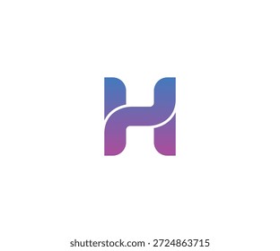 Criativo h letra logotipo design com cor