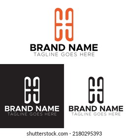 plantilla de diseño de logotipo moderno con letra h creativa