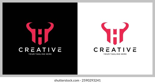 Creative H Letter Vector Typography Logo Design