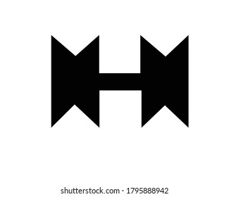 diseño de carta de logotipo h creativo y logotipos en monograma