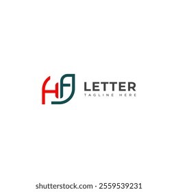 Creative HA, AH letter logo design template elements. Modern abstract digital alphabet letter logo