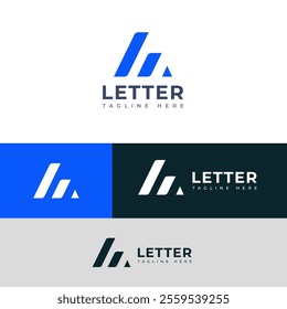 Creative HA, AH letter logo design template elements. Modern abstract digital alphabet letter logo