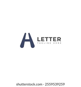 Creative HA, AH letter logo design template elements. Modern abstract digital alphabet letter logo