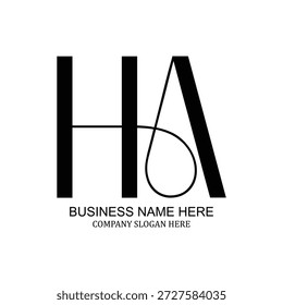 Kreatives HA-Logo-Design für modernes Business-Branding und digitale Identität