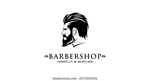 Creative hair cut logo ,barbershop logo, salon logo design ,premium vector