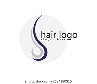 creative hair salon logo, abstract strands of hair, logo design template