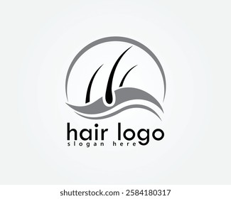 creative hair salon logo image of strands of hair logo design template