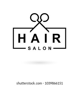 creative hair salon stylish logo with clean background