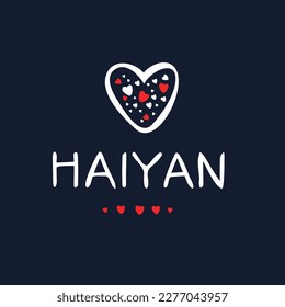 Nombre creativo (Haiyan), ilustración vectorial.