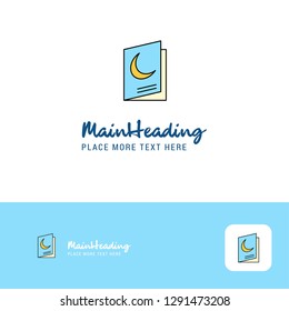 Creative Halloween card  Logo Design. Flat color Logo place for Tagline. Vector Illustration