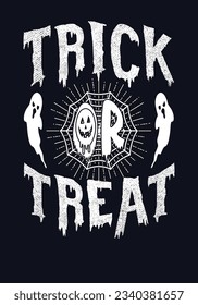 Creative Halloween horror trick or treat t shirt design template svg