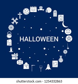 Creative Halloween icon Background