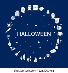 Creative Halloween icon Background