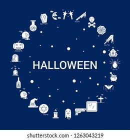 Creative Halloween icon Background