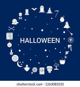 Creative Halloween icon Background
