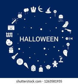 Creative Halloween icon Background