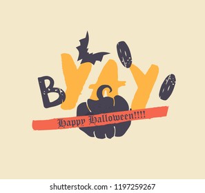 Creative Halloween poster design. Vector illustration EPS10.