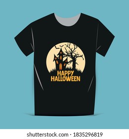 Creative Halloween T-Shirt Design Template 