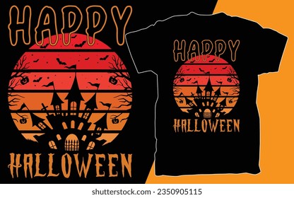 creative Halloween typography T-shirt Design with elegant graphics ,Halloween Party T-Shirt Design,, Halloween t shirt design Unique , Colorful, eye-catching and High-Quality Halloween T-Shirt design.