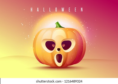 Creative Halloween Vector Pumpkin