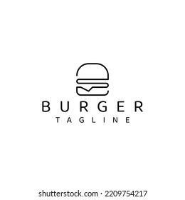 kreatives Hamburger-Kunstdesign, Vektorgrafik-Logo