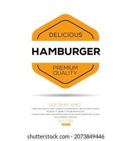 Creative (Hamburger) logo, Hamburger sandwich, vector illustration.