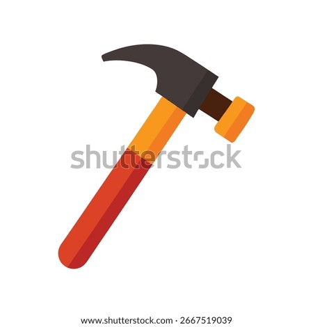 Creative hammer illustration suitable for carpentry construction repair and mechanical tool equipment visuals Vector illustration on white background.