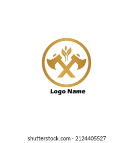 Creative hammer logo.vector illustration with whitebackground.