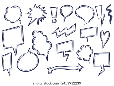 	
Creative hand draw chat sketch set design