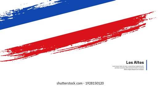 Creative hand drawing brush flag of Los Altos country for special national day