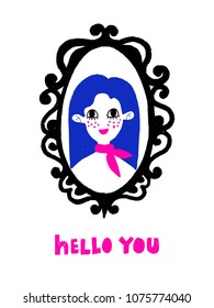 Creative hand drawn card with phrase in modern style. Vector background with lettering. Design for prints, shirts and posters.