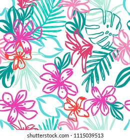 Creative Hand Drawn Exotic Print .Beautiful Pattern Background .Hand Drawn Expressive Vector Painting Illustration for Surface , Invitation , Notebook, Banner , Wrap Paper ,Textiles, Cover, Magazine