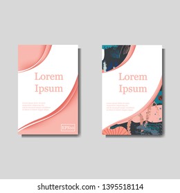 Creative hand drawn flower covers set. Modern graphic design. Floral pattern background. Vector. Eps10. Ideal for journal, web, poster, composition, cover, book, certificate, card, flyer, brochure