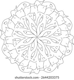 Mandala indio dibujado a mano creativo