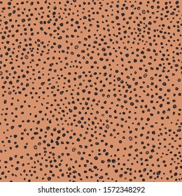Creative hand drawn polka dot seamless pattern. Simple design for fabric, textile print, wrapping paper, children textile. Vector illustration