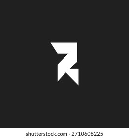 Creative, hand drawn R logo for artistic and design brands.