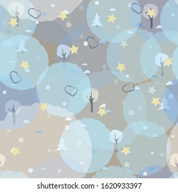 Creative Hand Drawn Seamless Pattern.Great for wedding cards, postcards, t-shirts, bridal invitations, brochures, posters, gift wrapping, wall art, wallpapers, etc.Vector Illustration.