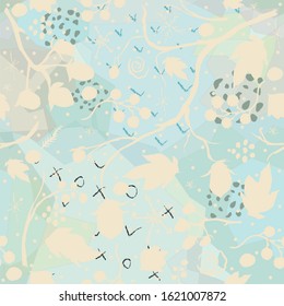 Creative Hand Drawn Seamless Pattern.Great for wedding cards, postcards, t-shirts, bridal invitations, brochures, posters, gift wrapping, wall art, wallpapers, etc.Vector Illustration.