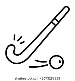 Icono de estilo dibujado a mano creativo de hockey sobre césped