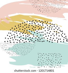 Creative hand drawn textures. Trendy Graphic Design. Vector. Contemporary art. 