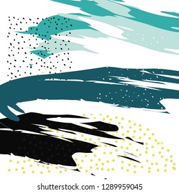 Creative hand drawn textures. Trendy Graphic Design. Vector. Contemporary art. 