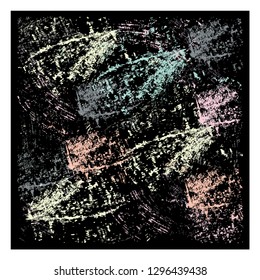 Creative hand drawn textures. Trendy Graphic Design. Vector. Contemporary art. Black background