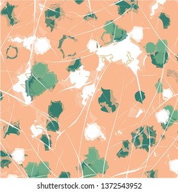 Creative hand drawn textures. Trendy Graphic Design with contour tropical leaves. Vector. Contemporary art. Modern fresh colors