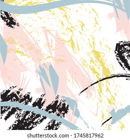 Creative hand drawn textures. Trendy Graphic Design. Vector. Contemporary art. 