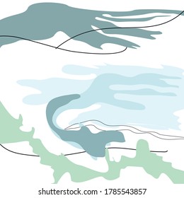Creative hand drawn textures. Trendy Graphic Design. Vector. Contemporary art. 