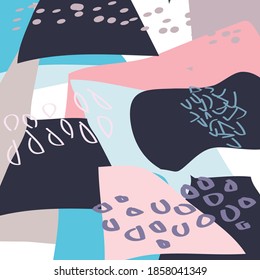 Texturas creativas dibujadas a mano. Diseño Gráfico De Moda. Vector. Arte contemporáneo. 